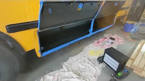 TSLABUS Skoolie Conversion #9: Outside Storage Boxes