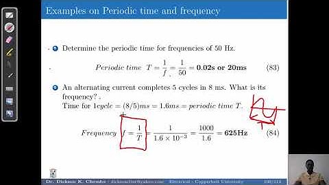 Alternating current and voltage values
