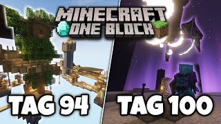 ICH habe 100 TAGE MINECRAFT ONE BLOCK gespielt und DAS ist passiert! (FINALE)