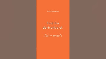 Differentiate f(x) = cos(x³) with the chain rule! 🔁 #QuickSolveMath #Derivatives #ChainRule