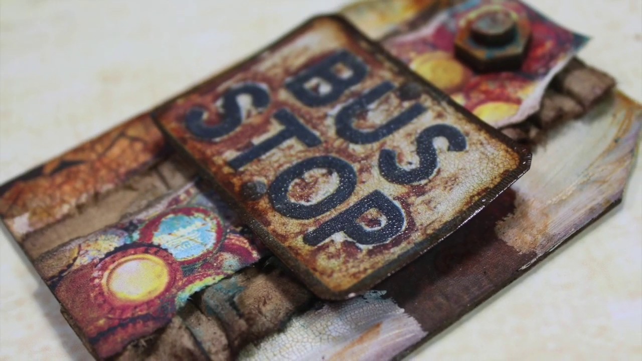 Collateral Rust ATC's made for Ciao Bella Paper - YouTube