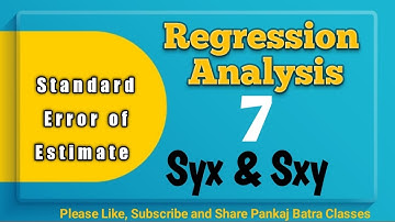 Class 7 | Regression Analysis | Standard Error of Estimate I Pankaj Batra Classes