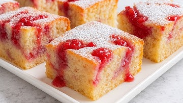 Best Coconut Cake Recipe - Easy cake to make at home! Raspberry Coconut tray bake