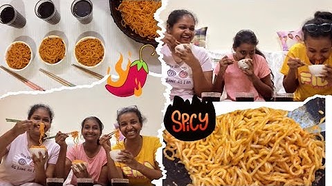 Spicy Noodles Eating Challenge With Cousins | Nissin Geki Hot & Spicy Korean Noodles 🍜 🥵