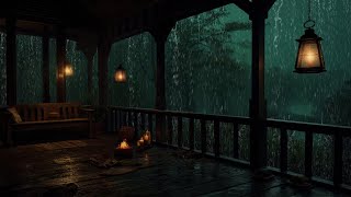 THUNDERSTORM and RAIN Sounds from a Cabin Deck – Drift Off to Deep Sleep