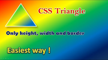 How to make a triangle with only basic CSS | Only height, width and border | CSS Code in description