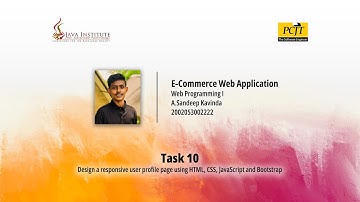 Web Project Task 10 | 1st Year | Semester 01 | Java Institute | Sandeep Kavinda
