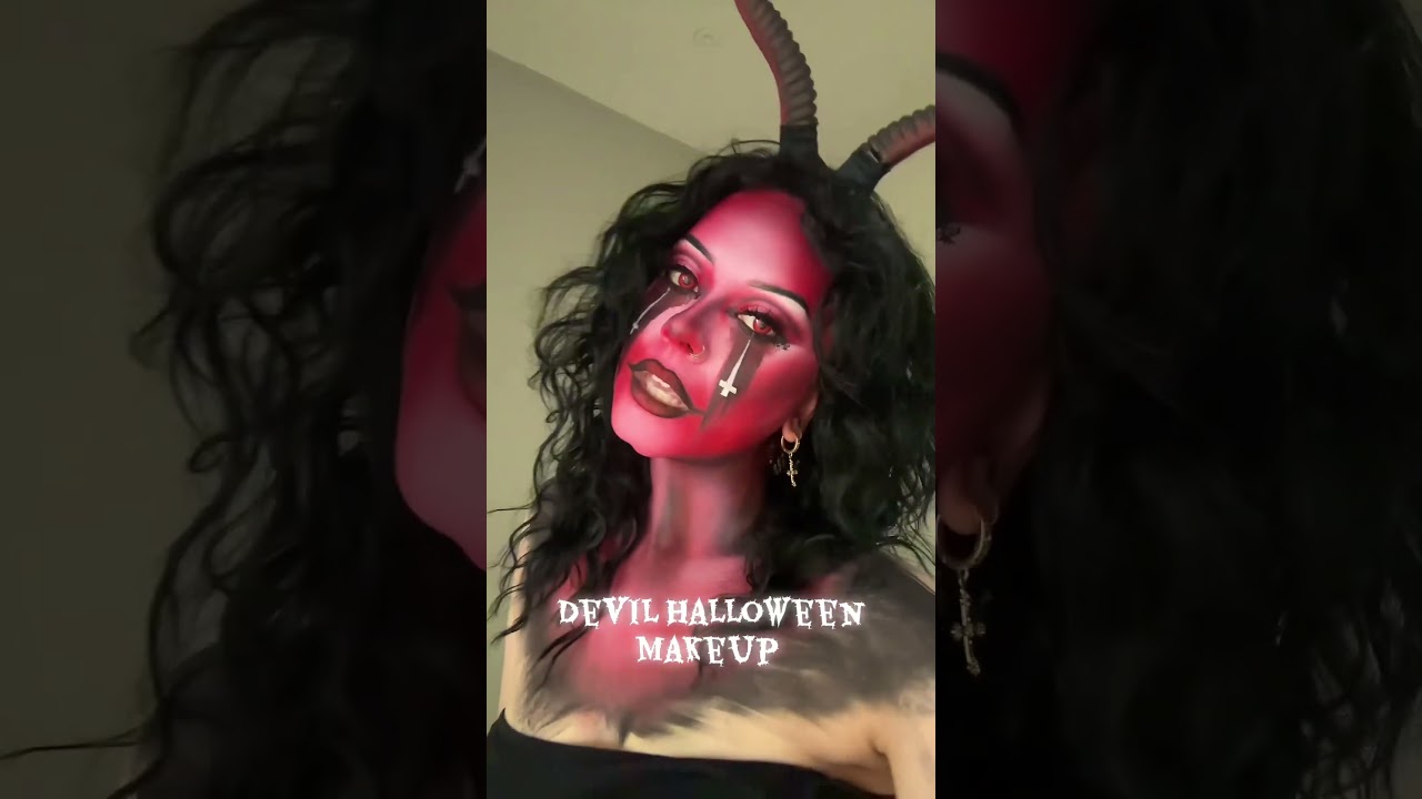 Devil Halloween makeup