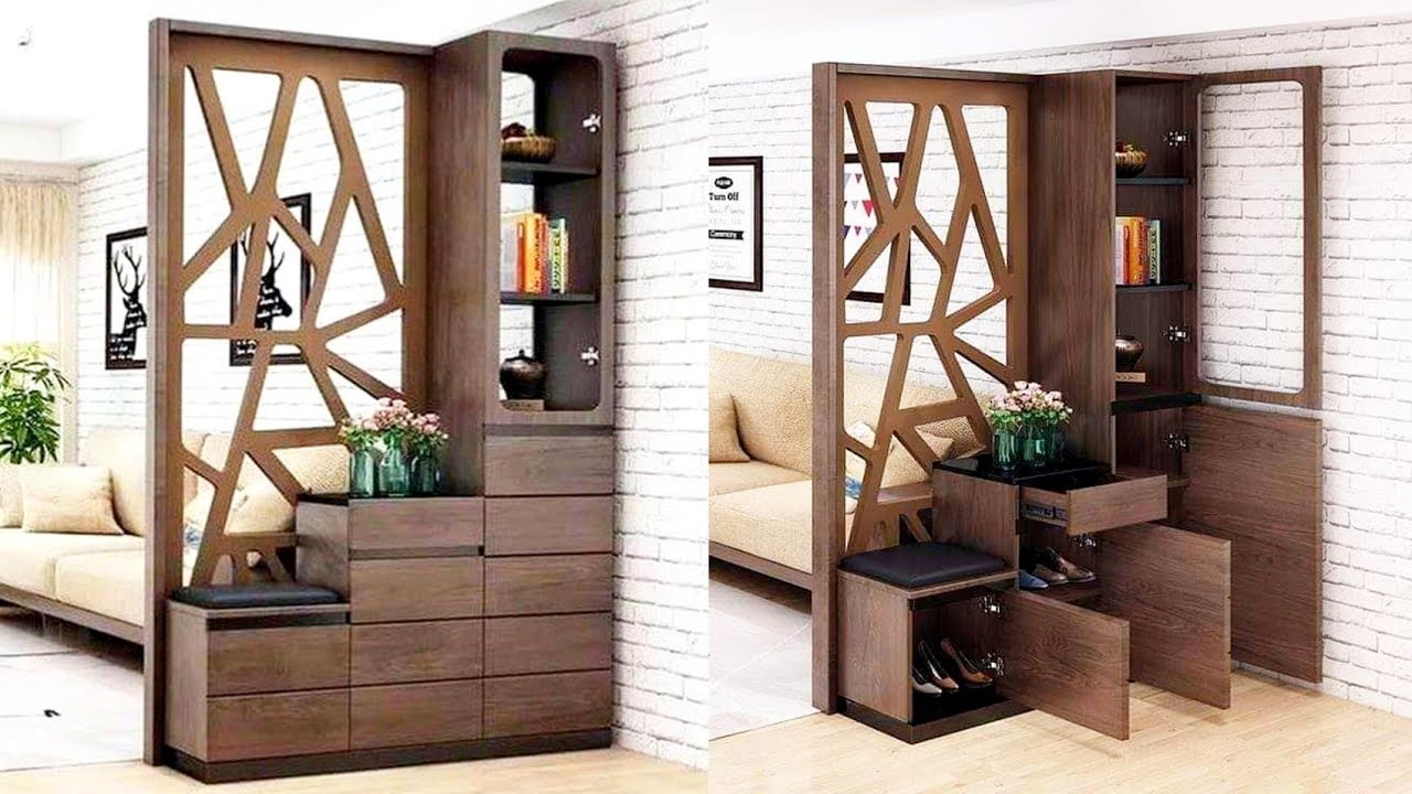 Very Useful New Wooden Room Divider With Storage Box| Room Wall Partition  Design and 2021 Catalog - YouTube