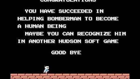 NES Bomberman ending