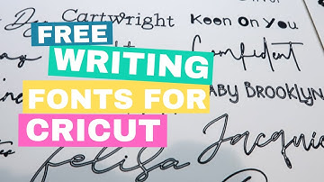 FREE writing fonts to use with your Cricut