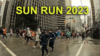 Sun Run 2023  turns into "Rain Run" - April 16 2023