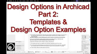 Archicad Tutorial #97: Design Options in Archicad, Part 2 (Templates & Design Option Examples)