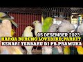 HARGA BURUNG LOVEBIRD KENARI DAN PARKIT TERBARU DIPASAR BURUNG PRAMUKA HARI INI KIOS PAK KASMIN