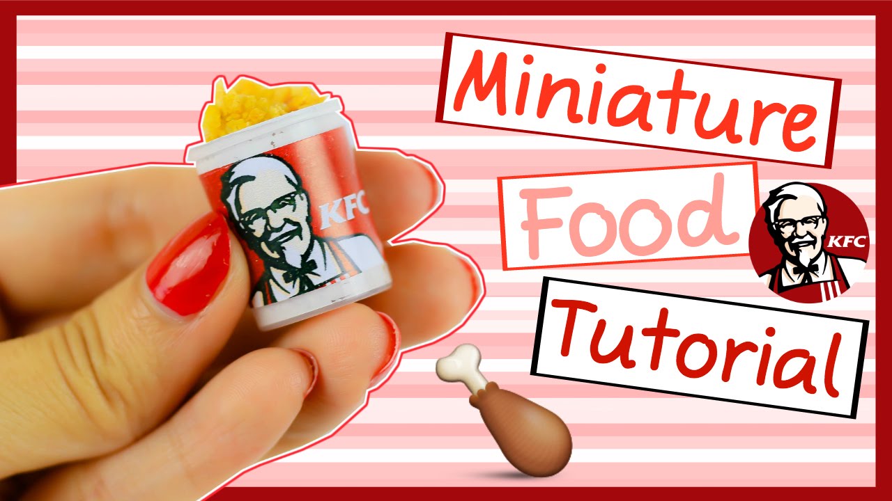 Download Miniature Fast Food KFC Bucket ~ No polymer Clay Needed ...