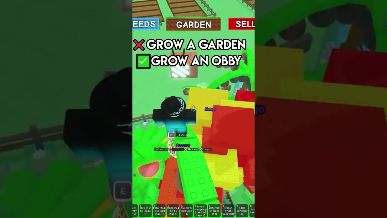 bro really made a obby in grow a graden💀#roblox #growagarden