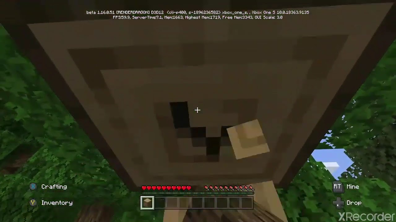 Minecraft Tree Breaking Breaking a tree in minecraft - YouTube