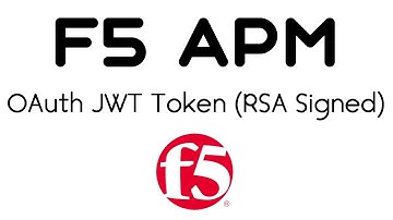 F5 APM - OAuth JWT Token - RSA Signed
