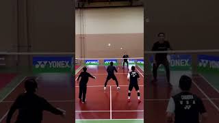 Doubles Drill (3 vs 1) - Badminton Coach Kowi Chandra #badmintontips #bulutangkis #badmintonlover