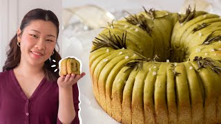 Holiday Party Bread Wreath | Pesto & Cheese Filling by Jasma Fusion Cuisine 3,448 views 1 year ago 7 minutes, 19 seconds