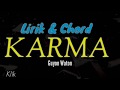 Lirik dan Chord KARMA Guyon Waton