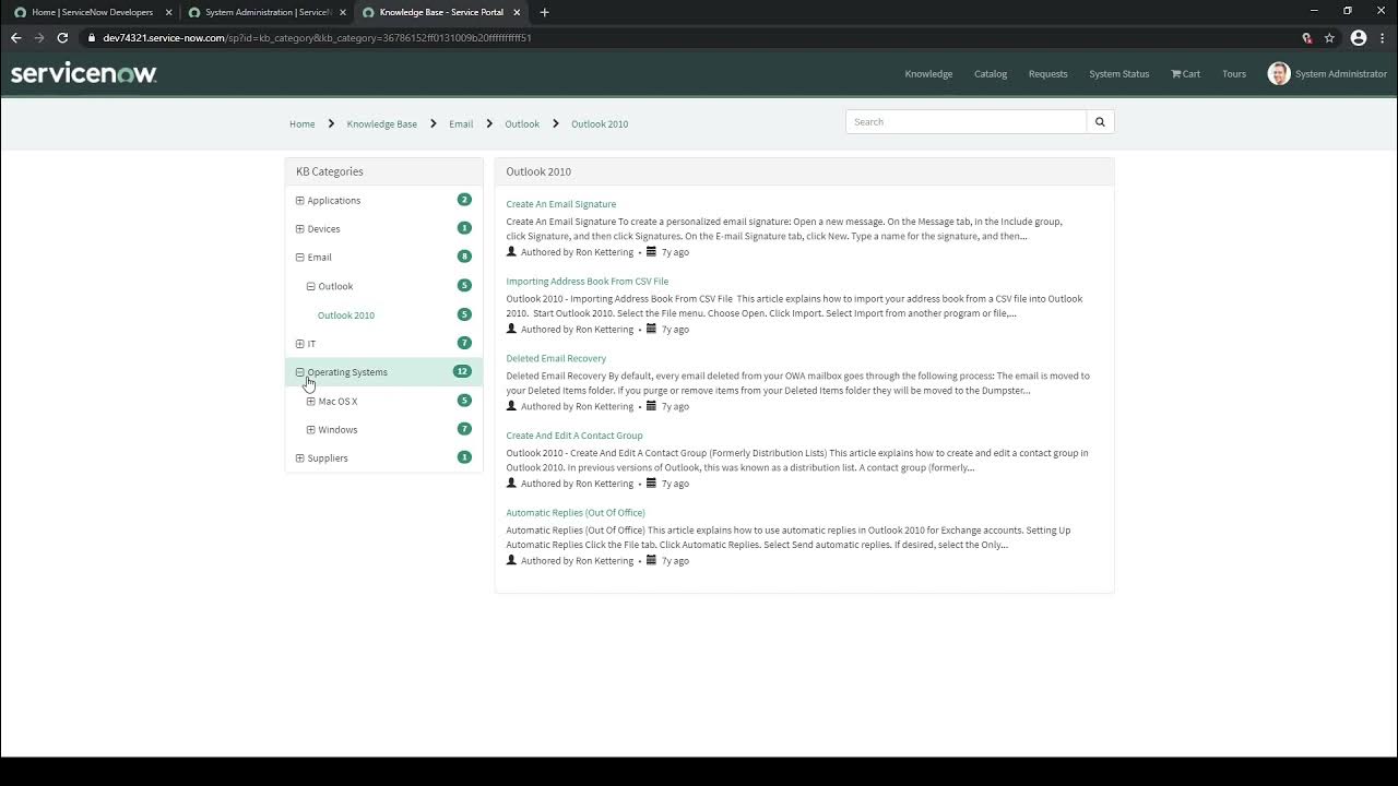 How to access the Knowledge base on the Service Portal in ServiceNow ...