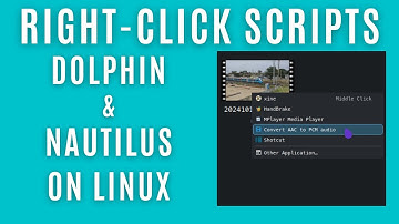Using Linux File Manager Right-Click Menus to Quickly run Scripts