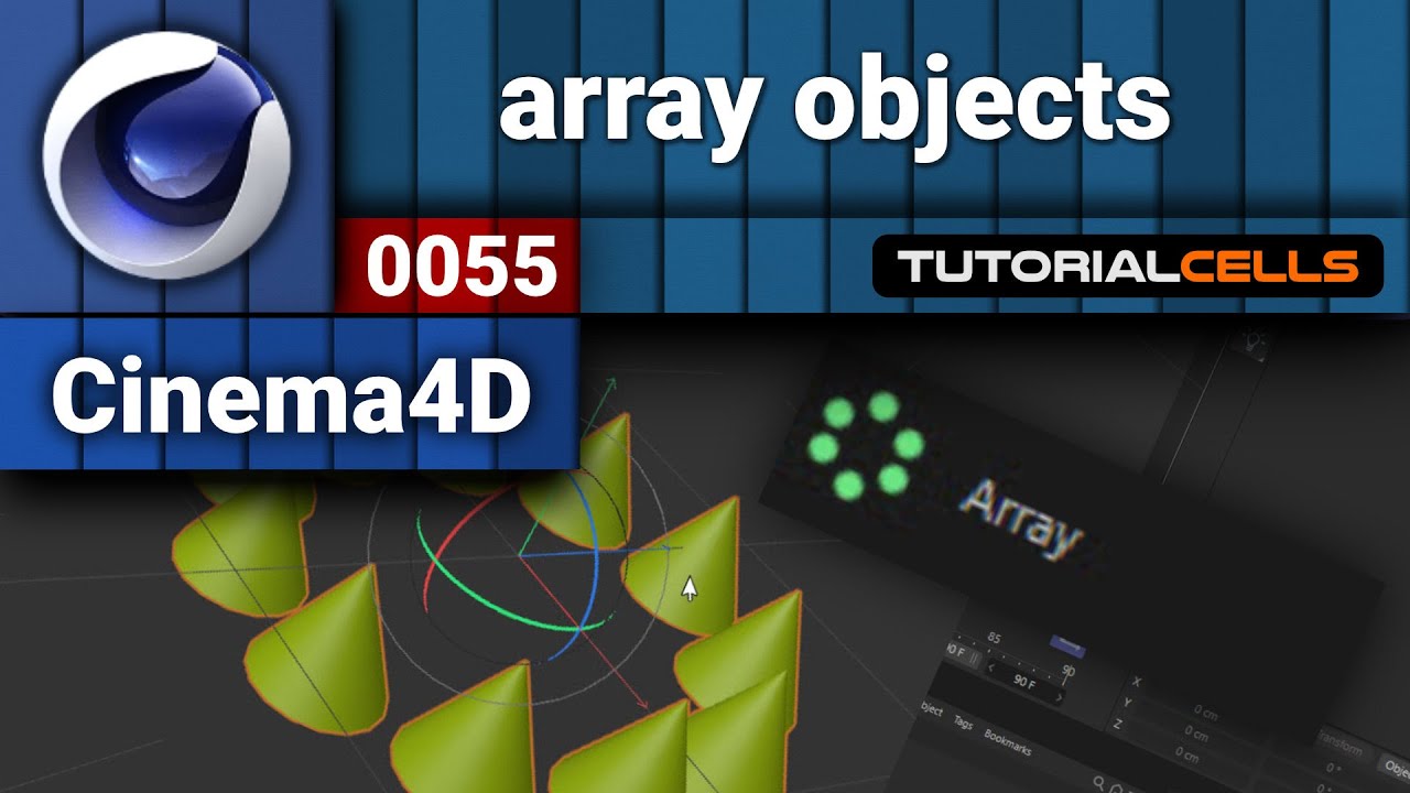 0055. array tool in cinema 4d - YouTube