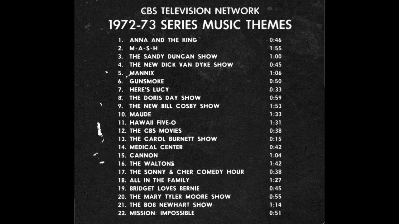 CBS Archive: 1972-73 Series Music Themes 44.1kHz