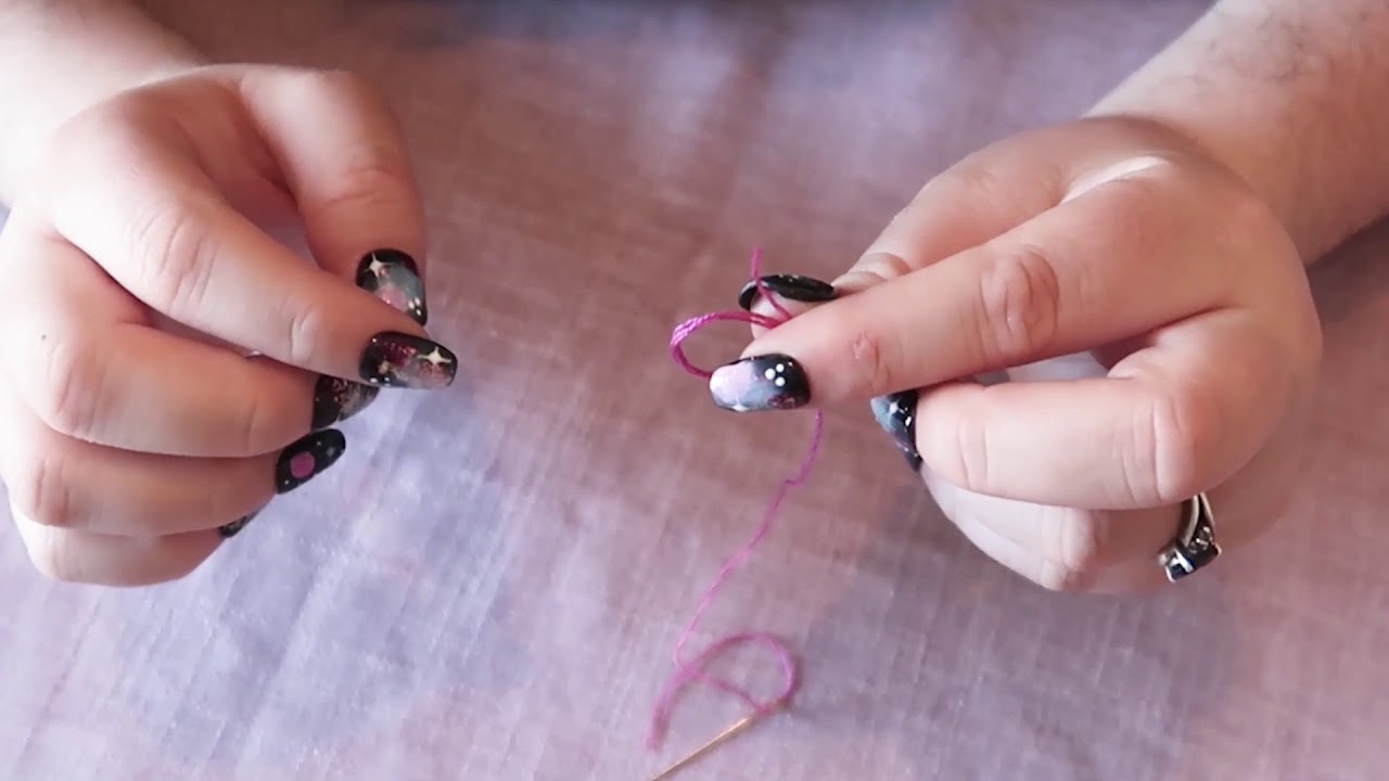How To Knot The End Of Your Embroidery Floss Hand Embroidery For