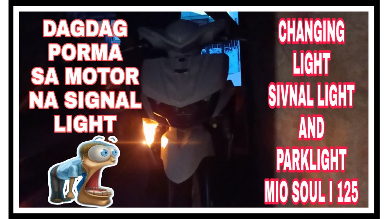 Yamaha mio soul i 125 changing parklight and signal light YouTube