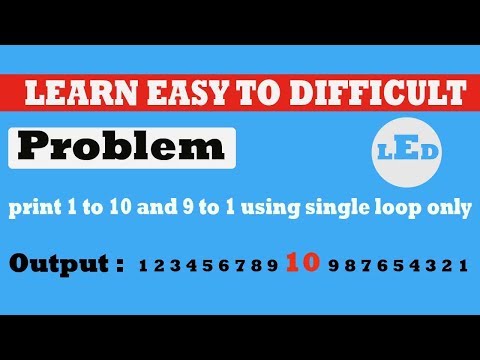 Print From 1 To 10 And 10 To 1 using single loop only  in C Programming where  input taken From User