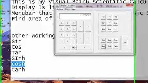 Visual Basic 6 Scientific Calculator