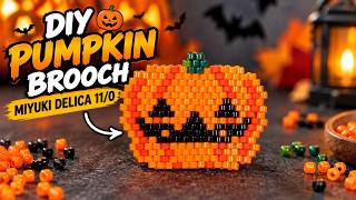 Details DIY Halloween Pumpkin Brooch 🎃 | Miyuki Delica Beading Tutorial News