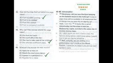 Listening toeic part 3 - E3 có đáp án chi tiết