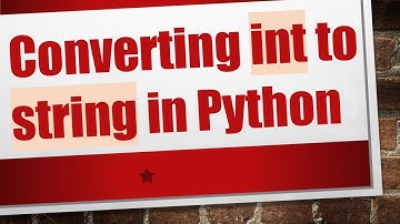 Converting int to string in Python