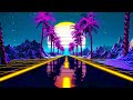 80s retro futuristicgame landscape screensaver 4k