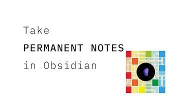 Take Permanent Notes in Obsidian