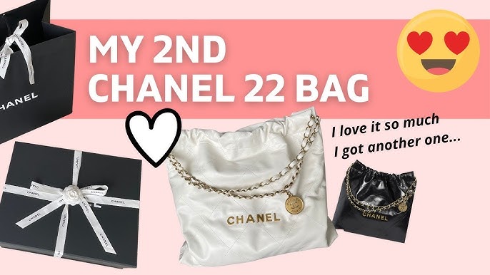 CHANEL 22 LARGE SIZE - GOLD vs WHITE! ❤️ side by side comparison