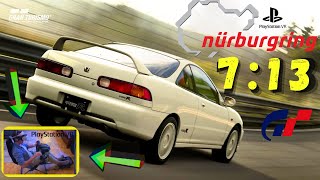 Nürburgring VR Lap | 7:13 | Honda Integra Type R | Gran Turismo 7 | G923 & Manual Shifter | PS VR2