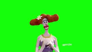 Lady Tottington Of Wallace & Gromit In Green Screen