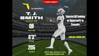 TJ Smith College Football Transfer Recruitment Video 2021