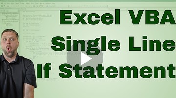Excel VBA (Macro) Single Line If Statement - Code Included