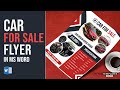 How to design car for sale flyer in ms word  diy  microsoft word tutorial
