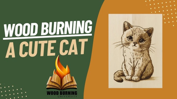 Wood Burning a Cute Cat for Beginners - YouTube wood-burning-a-cute-cat-for-beginners-youtube