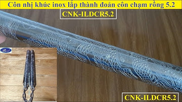 Côn nhị khúc lắp thành đoản côn chạm rồng 5.2 - 880k | nunchaku the dragon | Made in www.bmdshop.vn