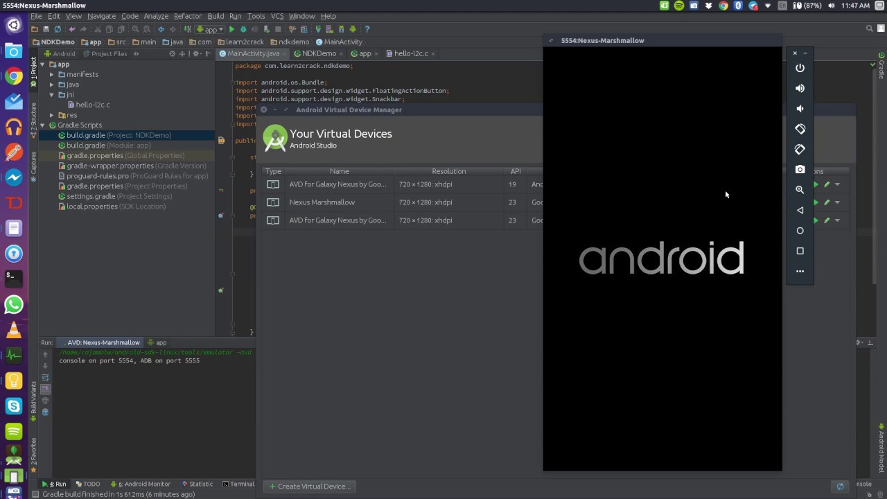 visual studio installing android ndk