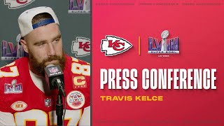 Full Length Travis Kelce Super Bowl LVIII Press Conference | 2/7/2024 | Kansas City Chiefs