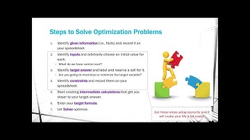 Lecture: Optimization using Excel Solver