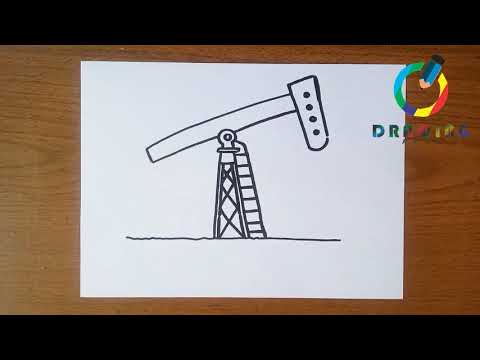 🔴How to Draw an Oil Rig | كيفية رسم تلاعب النفط